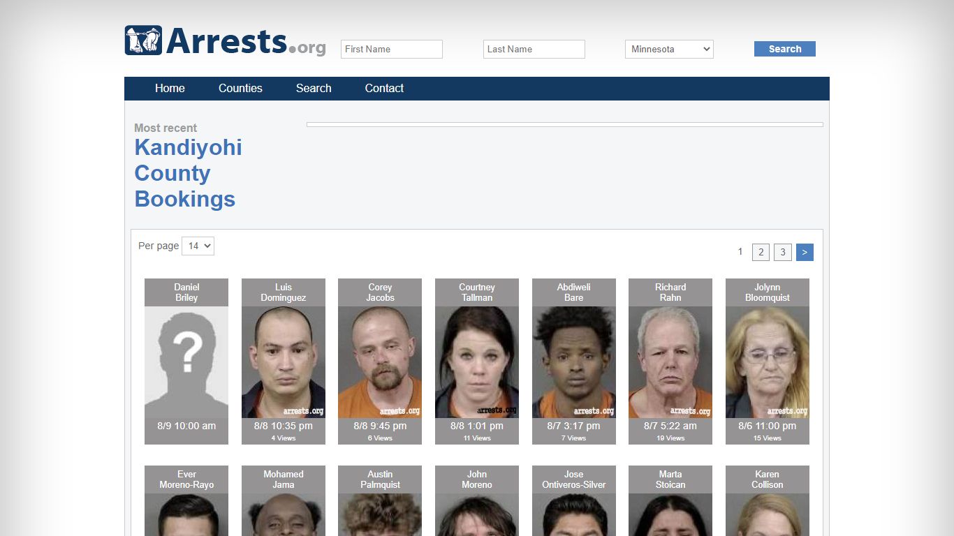 Kandiyohi County Arrests and Inmate Search